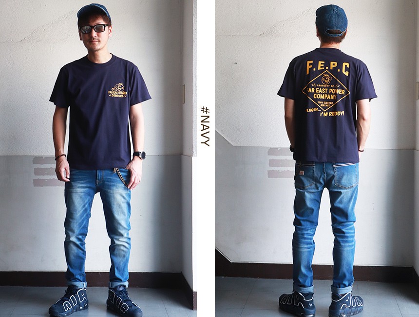 FEPC Tシャツ F.E.P.C バックダイヤプリント アメカジ ヘビーTシャツ 