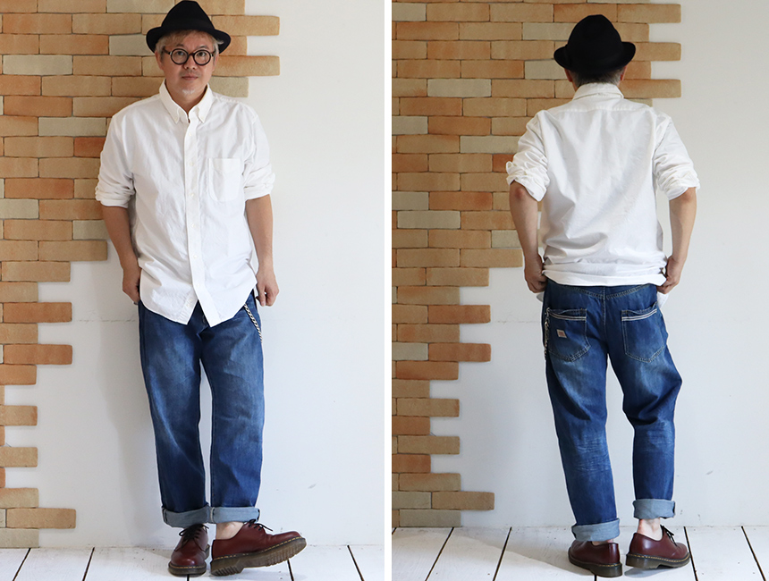 BILLVAN 707 アンクル丈ヴィンテージウォッシュ デニムパンツ