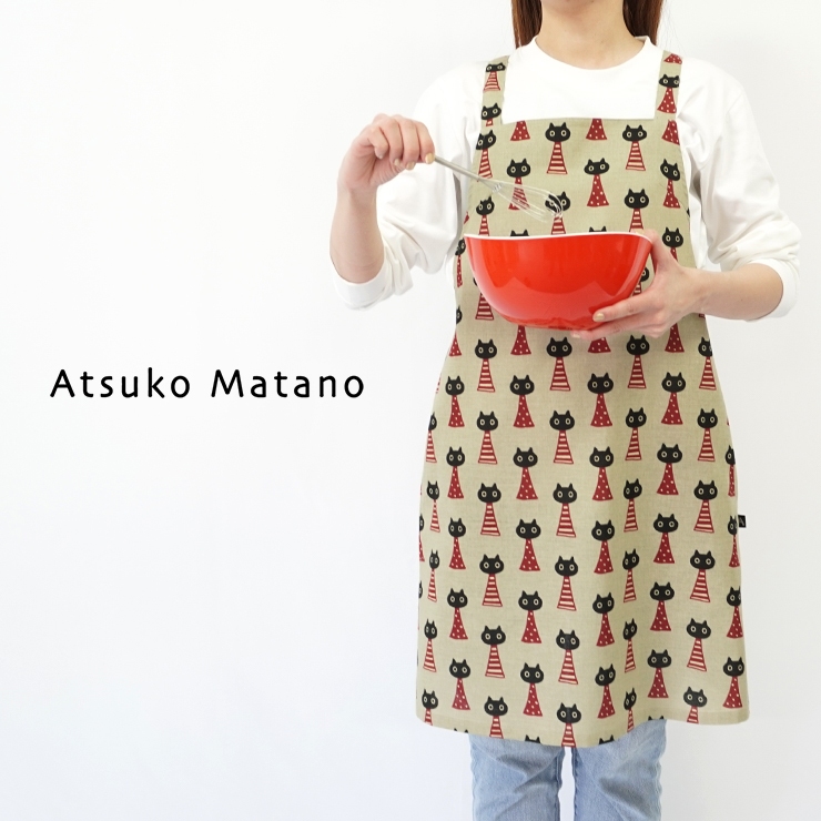 新品★マタノアツコ★エプロン★カップ★ブラック★MEME 楽天市場】マタノアツコ エプロン チュニックエプロン ブランド
