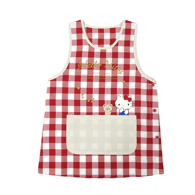 ハローキティ エプロン おしゃれ 保育士 かぶるだけ キャラクター