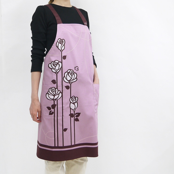 HANAEMORI エプロン ピンク ハイビスカス柄 HANAEMORI エプロン ピンク ハイビスカス柄 - メルカリ