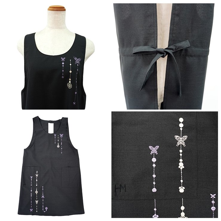 ALMA EN ROSE 森英恵　2ウエイコート　ドット刺繍　サイズ40極美品 ALMA EN ROSE 森英恵 2ウエイコート ドット刺繍 サイズ40極美品