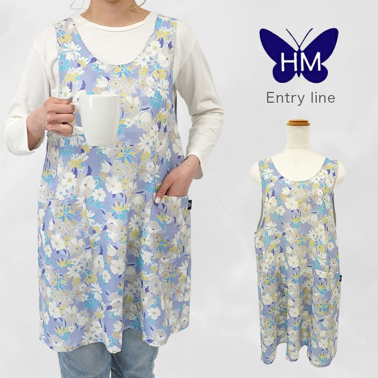 大特価【新品未使用】ハナエモリ ワンピース 44サイズ HANAE MORI ハナエモリ エプロン Entryline HANAEMORI 母の日