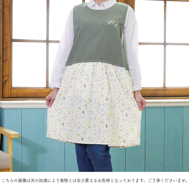 ギャルリ百草　リネンエプロンチュニック　momogusa ギャルリ百草 リネンエプロンチュニック momogusa - メルカリ