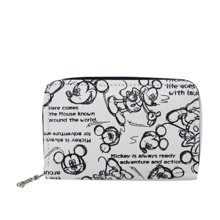 ミッキーマウス デッサン柄 コインケース D1036 ディズニー 白 黒 日本製 小銭入れ 財布