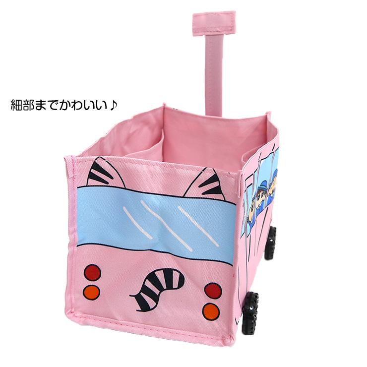 クレヨンしんちゃん ミニチュア収納ワゴン 幼稚園バス ピンク 通販