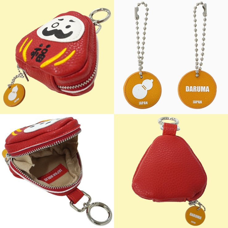ポーチ ミニポーチ コインケース バッグチャーム 和 相撲 おにぎり