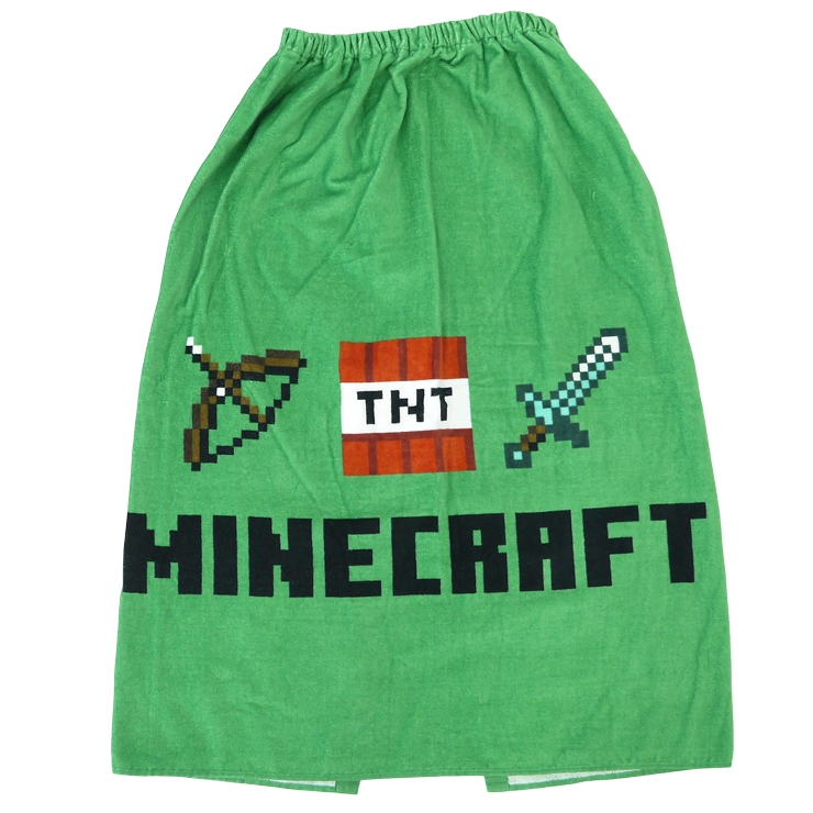 巻きタオル 子供 80cm 男の子 メンズ マインクラフト ラップタオル プールタオル MNCMT80バッグ・エプロン ブギウギストア