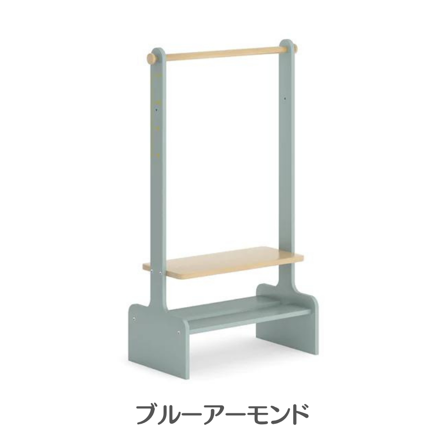 【特価5000円OFF】Boori ティディ キッズラック ハンガーラック 2年保証 組立簡単 木製 収納家具 子供部屋 整理 整頓 子供服ラック 玄関 靴置き ブーリ BK-TICR_2