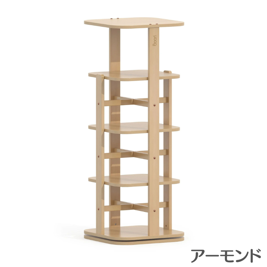 【特価 4300円 OFF】Boori 木製 回転式 本棚 4段 1年保証 ブックシェルフ 子供部屋 絵本 図鑑 本収納 収納 片付け 子供 子ども キッズ 組立簡単 ブーリ BL-TIRB |  | 01