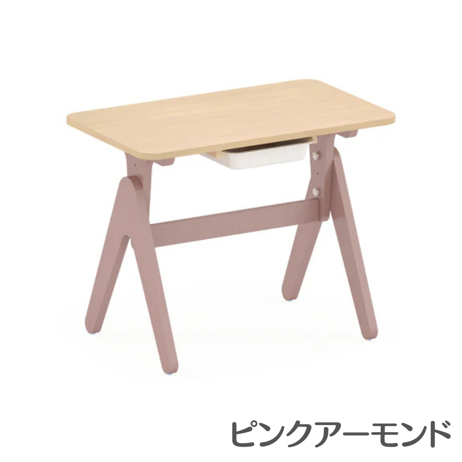 【特価3090円OFF】Boori ティディ 木製 キッズテーブル【 幅80cm×奥行48cm×高さ3段階 50cm 55cm 60cm 】1年保証 子供用テーブル スライドトレイ付属 BK-TILT |  | 03