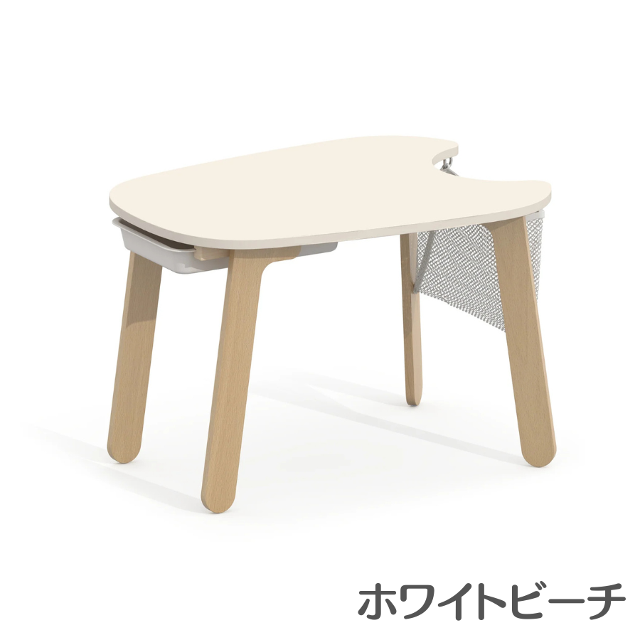 【特価2200円OFF】Boori ティディ 木製 丸型プレイテーブル【 幅61cm×奥行80.2cm×高さ51.8cm 】1年保証  幼児 子供 机 トレイ付属 収納ネット付属 BK-TIPT |  | 01