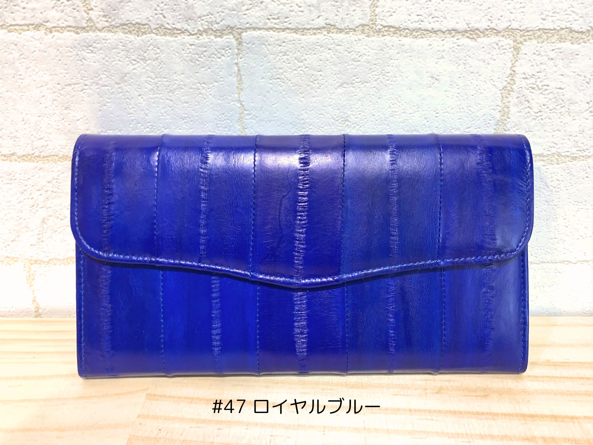 ★アンティーク調 イールスキンウォレット★ うなぎの本革 高級イールスキンがま口 折りたたみ財布/ウォレット