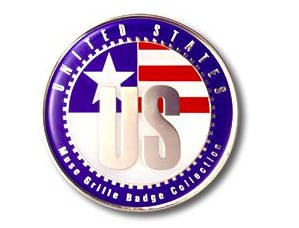 ワールドフラッグ グリルバッジ 7カ国 真鍮クロームメッキ 仕上げ