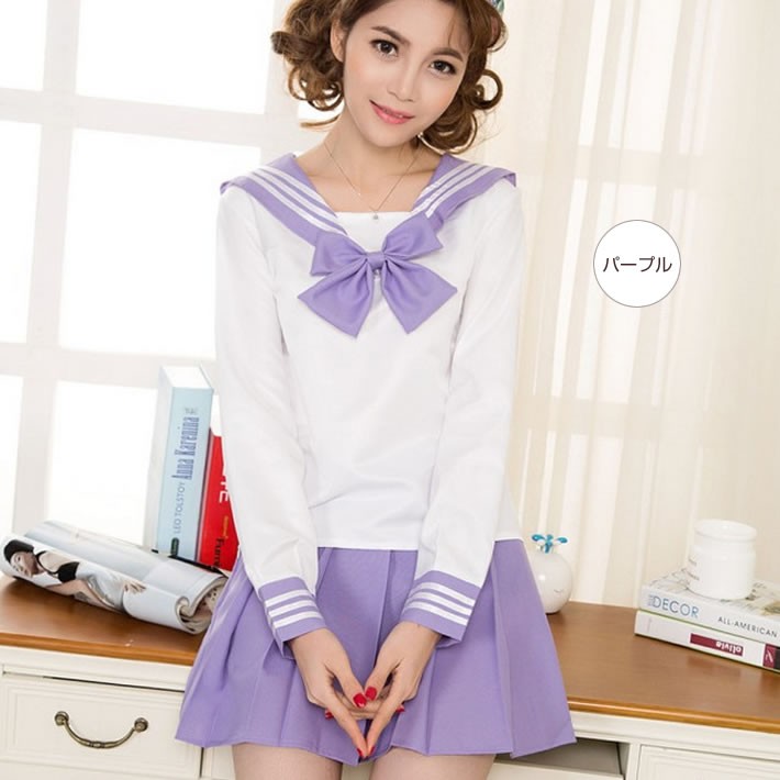 セーラー服 ハロウィン コスプレ セーラー 制服 3点セット 女子