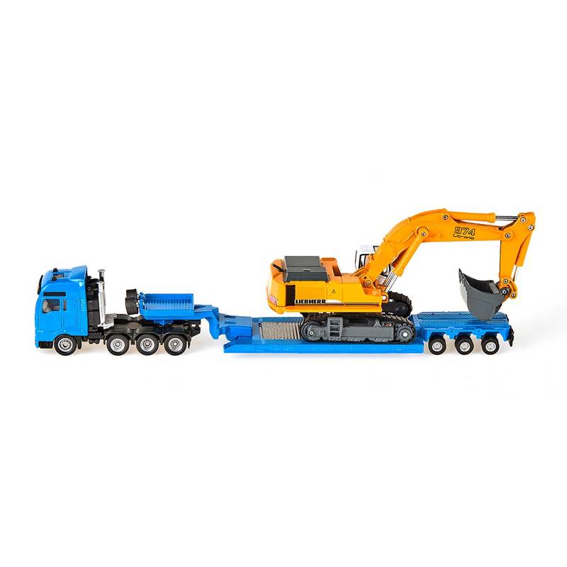 レズニートラクターショベル siku MAN セミトレーラー リープヘル パワーショベル積載 SK1847