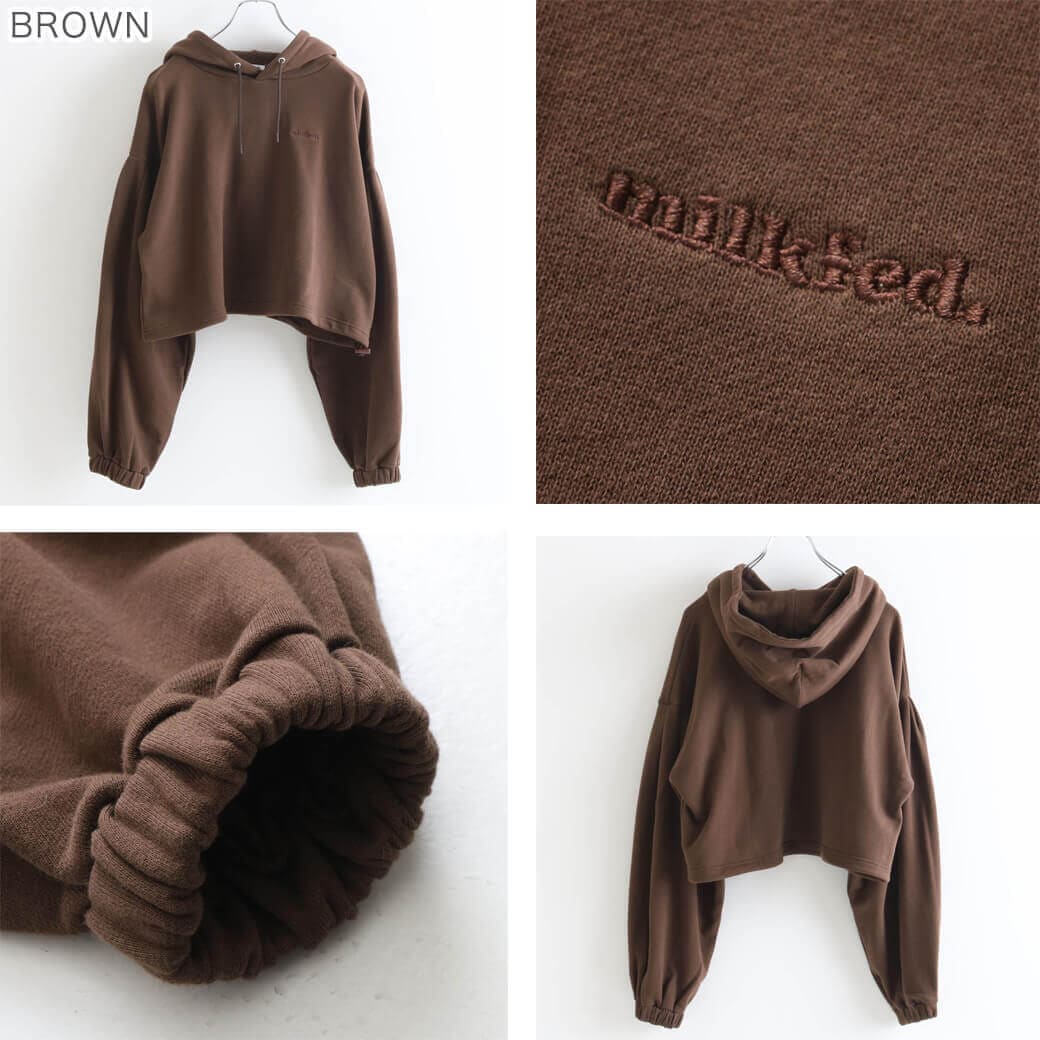 MILKFED. ミルクフェド CROPPED HOODIE フーディー レディース