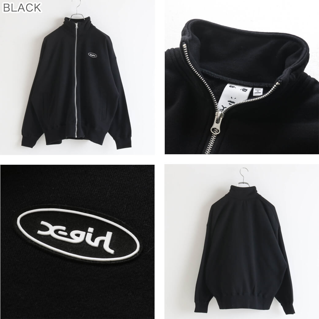 X-girl エックスガール OVAL LOGO ZIP UP SWEAT TOP ジップ X-girl エックスガール OVAL LOGO ZIP UP SWEAT TOP ジップ
