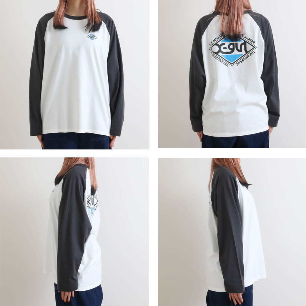 X-girl エックスガール RHOMBUS LOGO B/B BIG TEE ロンT