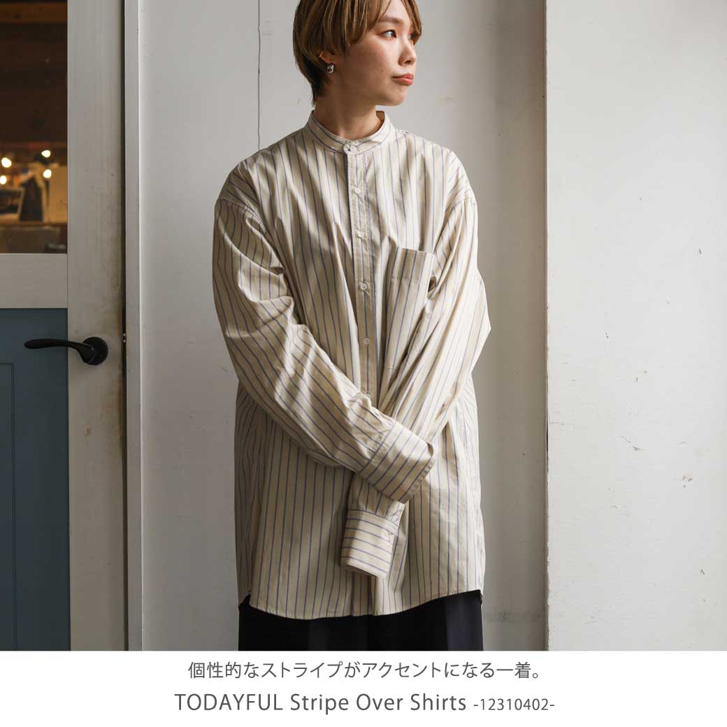 工場直売TODAYFUL Stripe Over Shirts トップス