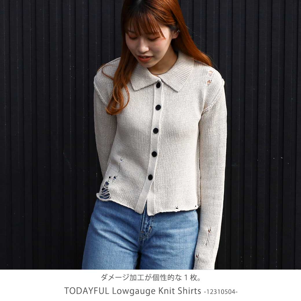 トゥデイフル TODAYFUL ローゲージニットシャツ Lowgauge Knit Shirts