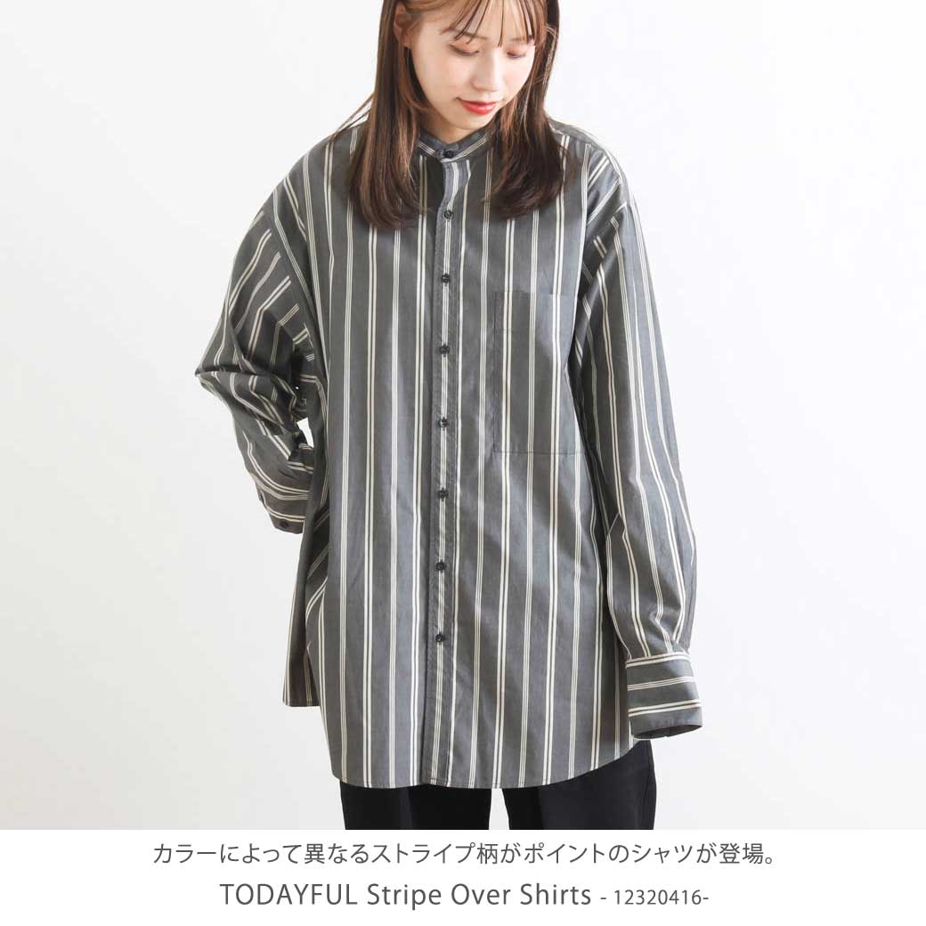 TODAYFUL トゥデイフル Stripe Over Shirts レディース キレイめ 