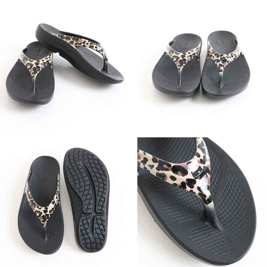 ウーフォス OOFOS ウーララルクスレオパードサンダル　OOLALA LUXE LEOPARD SANDAL 5020061 レディース　サンダル  春夏