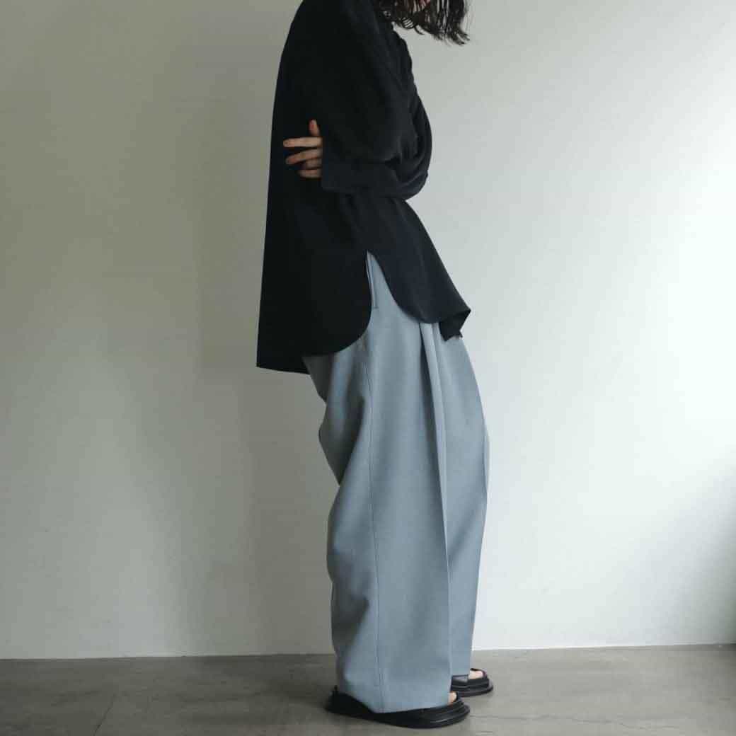anuke ツイルスリットシャツ　ネイビー anuke アンヌーク Twill Slit Shirts ツイル スリット シャツ