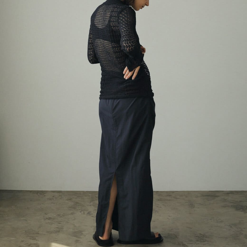 anuke Mix Knit Shirts アンヌーク ミックスニットシャツ : BORNFREE E 