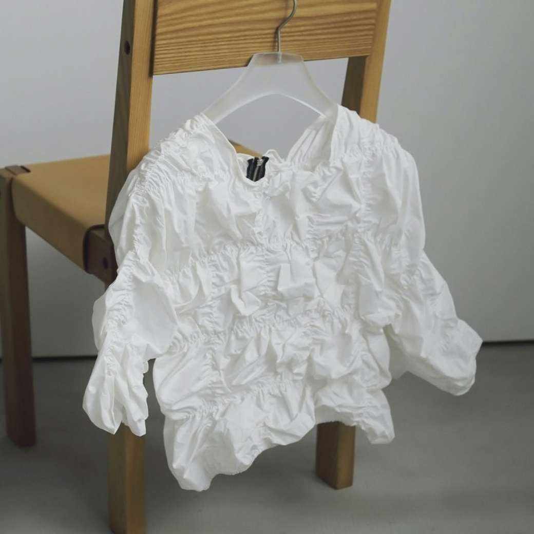 アンヌーク　anuke Typewriter Shirring Tops ànuke online store（アンヌーク） / Typewriter Shirring
