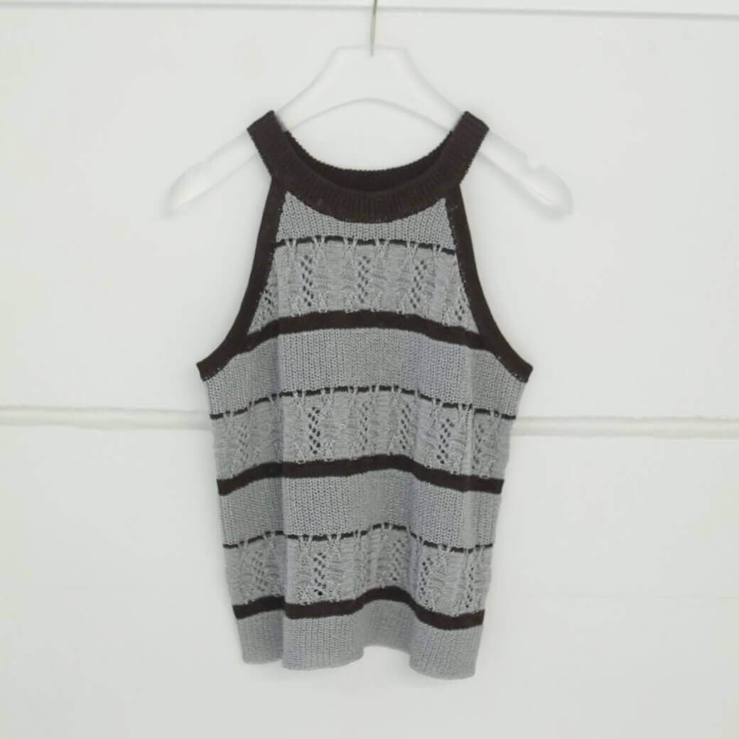 タンクトップ ノースリーブ Graph Border Jersey タンクトップ レディース セール】ボーダーハイネック ノースリーブTシャツ / タンク
