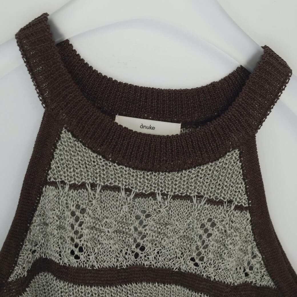 anuke アンヌーク ボーダー ニット タンクトップ Border Knit