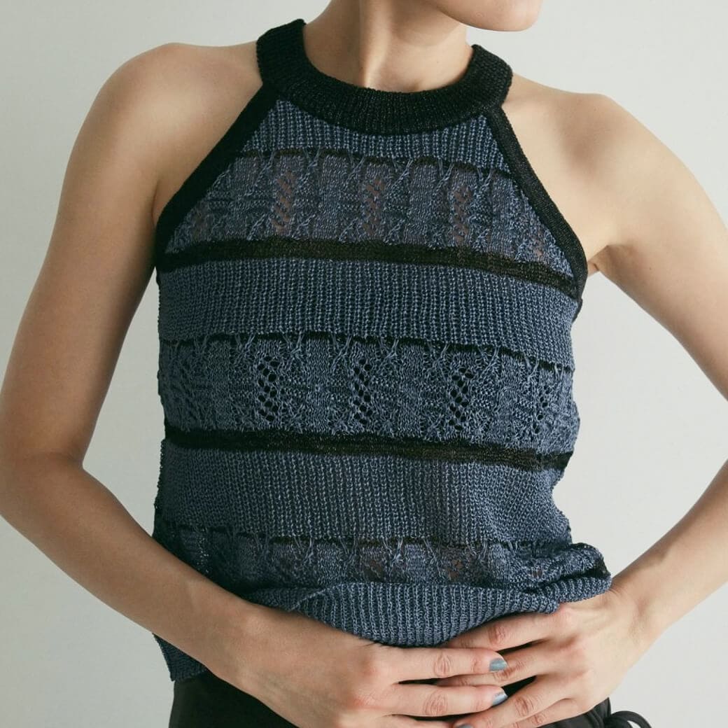ゆっけ ànuke online store（アンヌーク） / Border Knit TanktopBorder