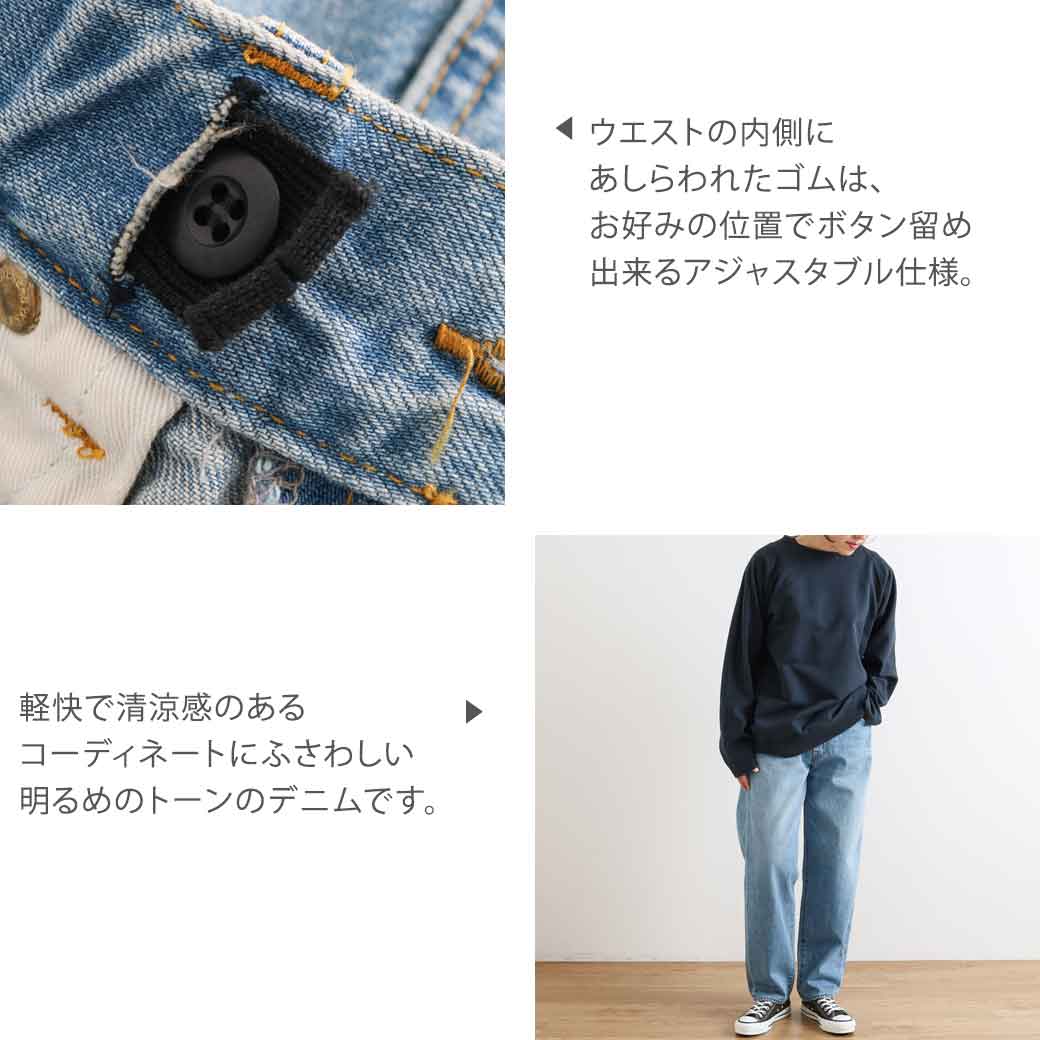 ハーベスティ HARVESTY BIG DENIM USED BLUE ビッグデニム ユーズド 