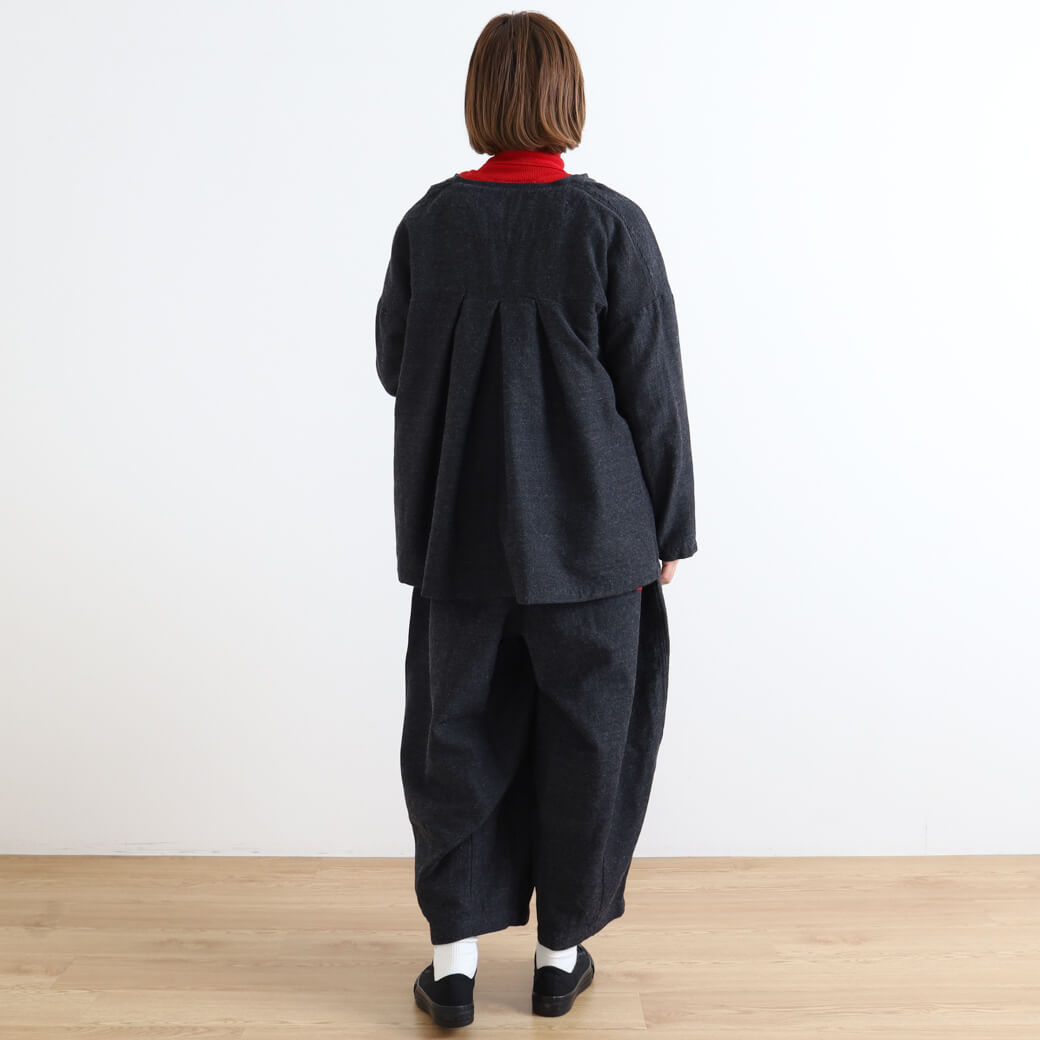 HARVESTYハーベスティ 綿ウール シュリンクチェック アトリエ