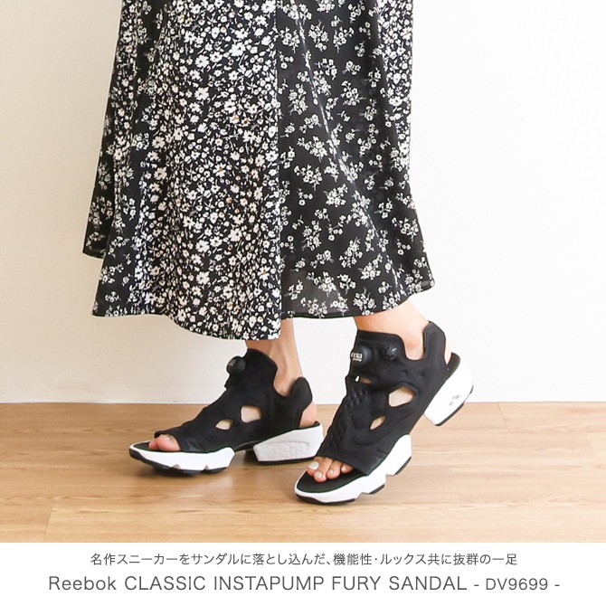 リーボック クラシック Reebok CLASSIC インスタポンプフューリーサンダル INSTAPUMP FURY SANDAL DV9699  ブラック レディース サンダル