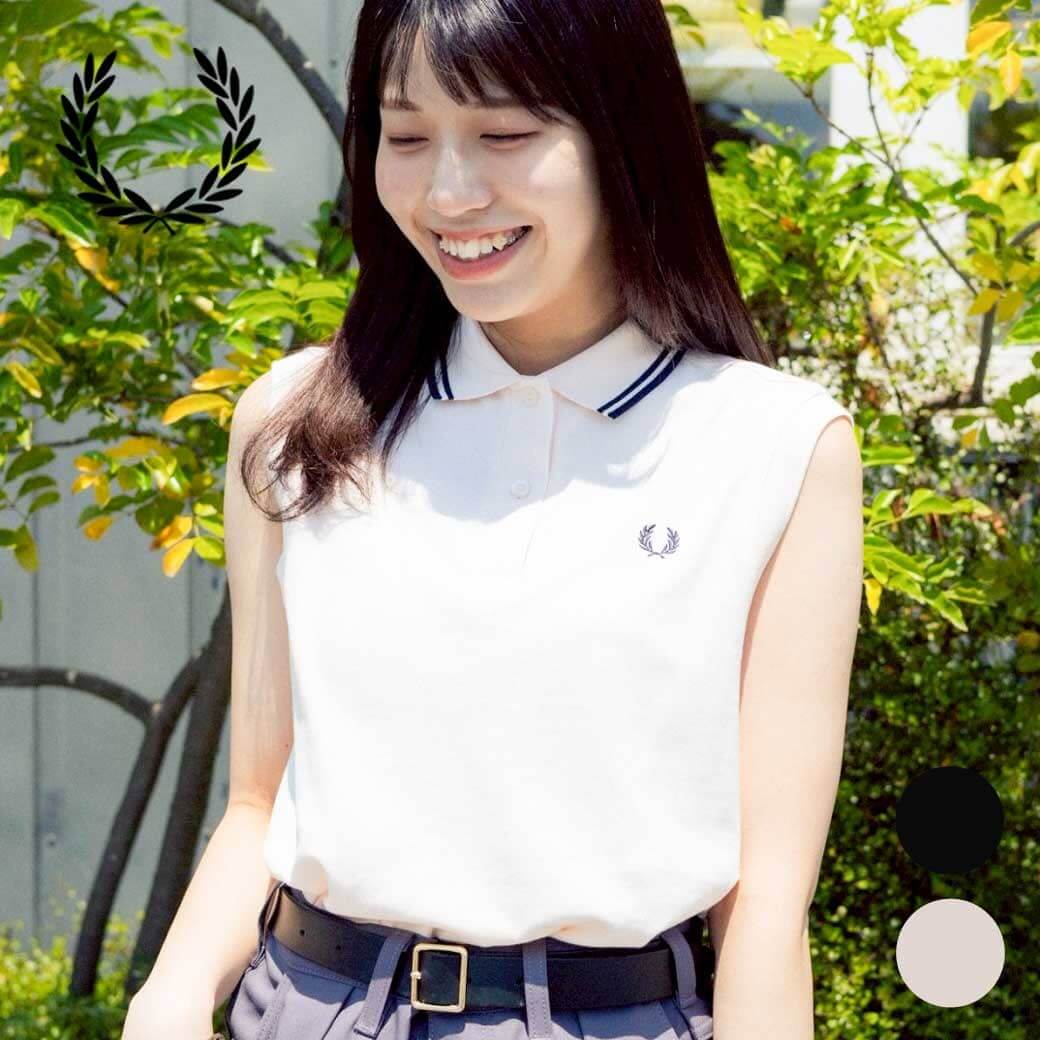 美品　FRED PERRY レディースポロシャツ　ホワイト　UK10 美品 FRED PERRY レディースポロシャツ ホワイト UK10 トップス