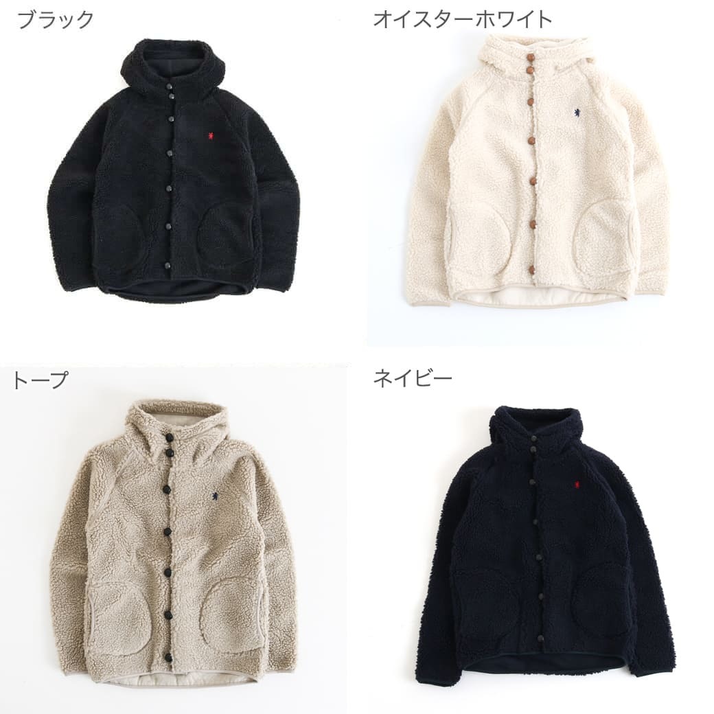 ジムフレックス GYMPHLEX くるみボタン フード付きボアジャケット BOA HOOD BUTTON JACKET J-1185PL メンズ  アウター