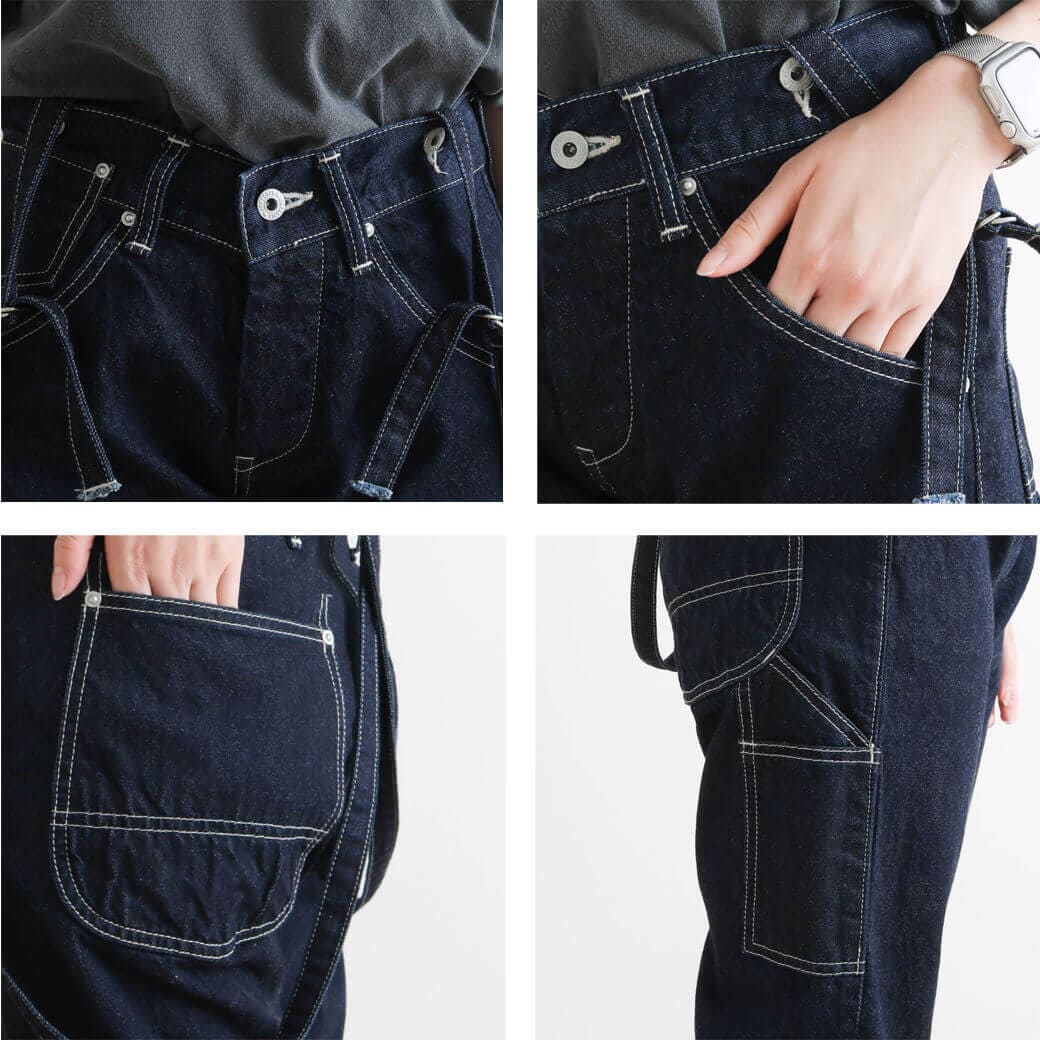 Johnbull ジョンブル サスペンダー ワーク パンツ メンズ