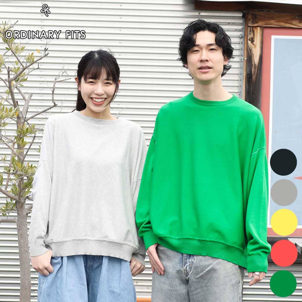 Ordinary fits バーバーニット ネイビー ORDINARY FITS｜バーバー ニット カットソー プルオーバー
