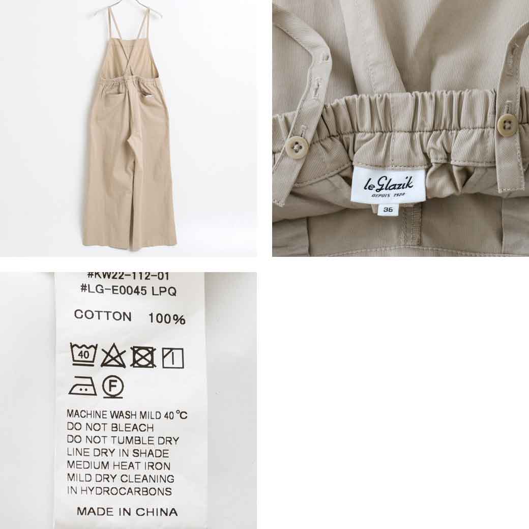 LE GLAZIK ル・グラジック LIGHT PIQUE OVERALLS PANTS