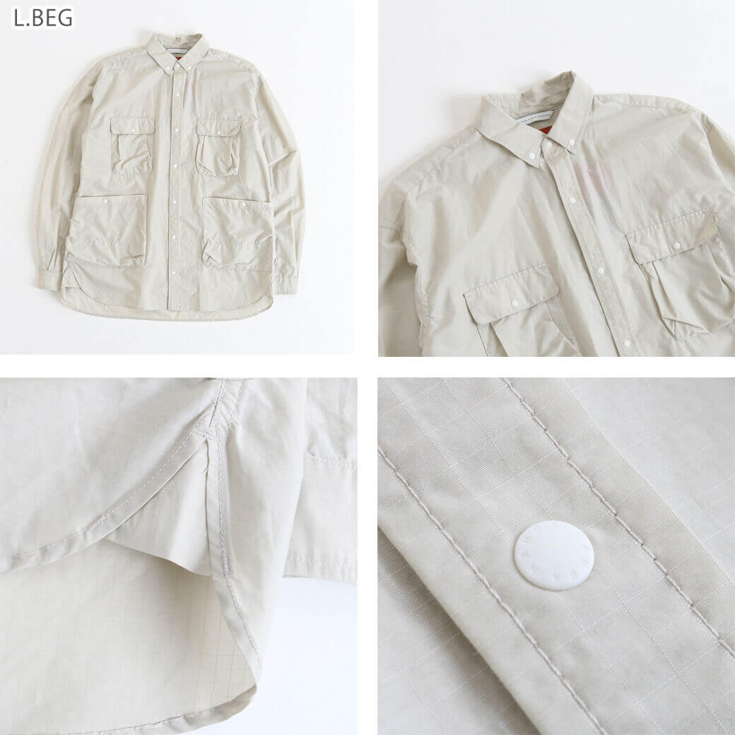 ナンガ NANGA コットン ナイロン リップストップ キャンプ シャツ  