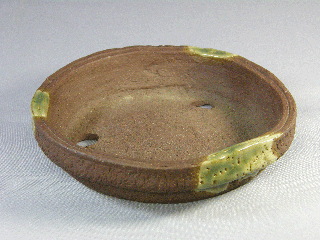 泥珠 朱泥楕円袋式雲足鉢 4号(13cm) : 鉢や 暮路空 - 通販 - Yahoo