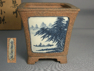 下野(中田)武山 金蕎麦釉丸切足鉢 1.5号(5.5cm) : 鉢や 暮路空 - 通販