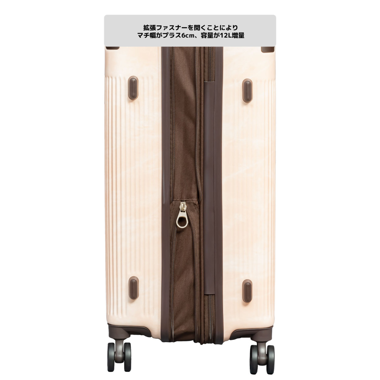 スーツケース Mサイズ 52〜64L Lee リー 3〜5泊 拡張 デニム柄 