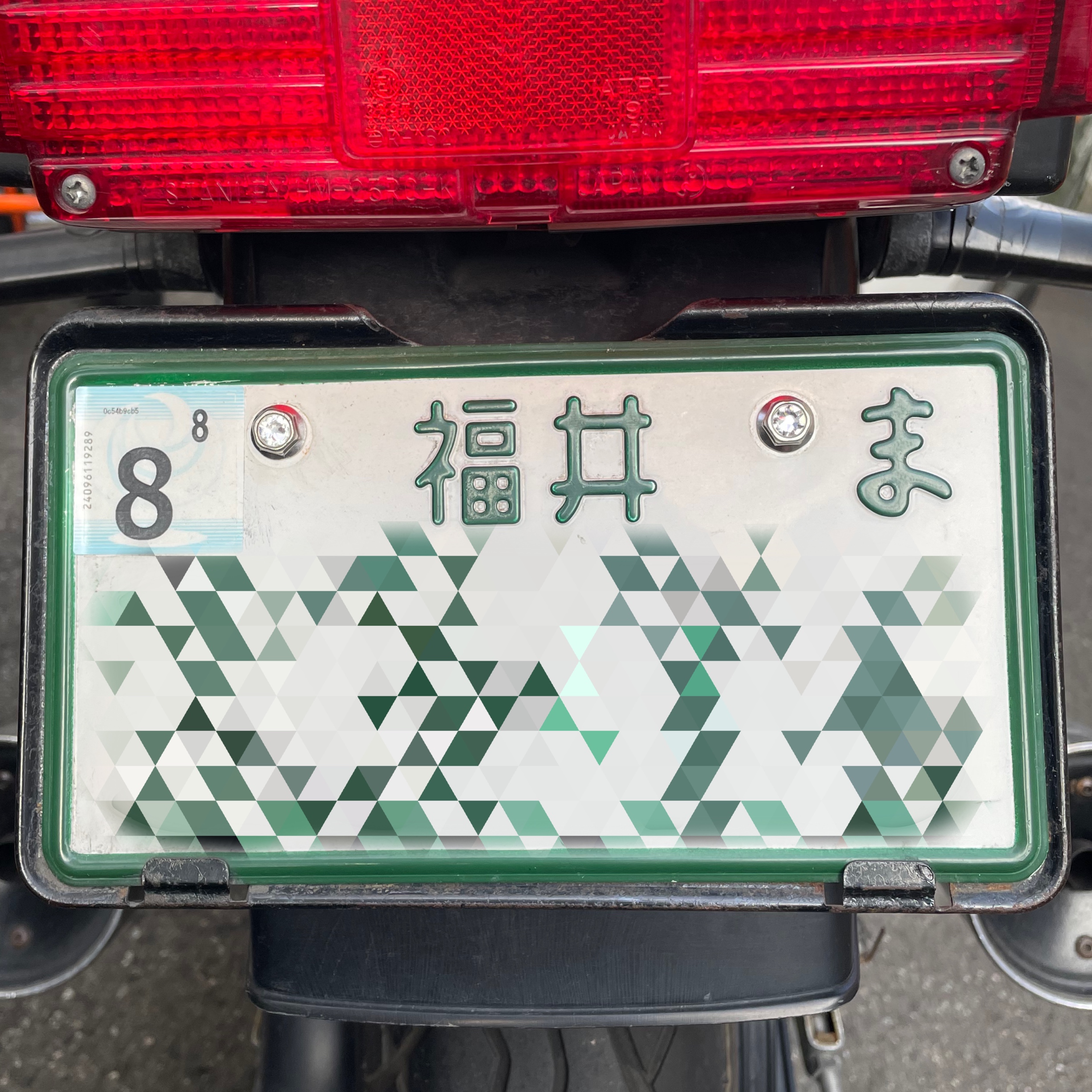 黒ステンレス＆黒クリスタルガラス 高耐久性 スワロフスキー ナンバー