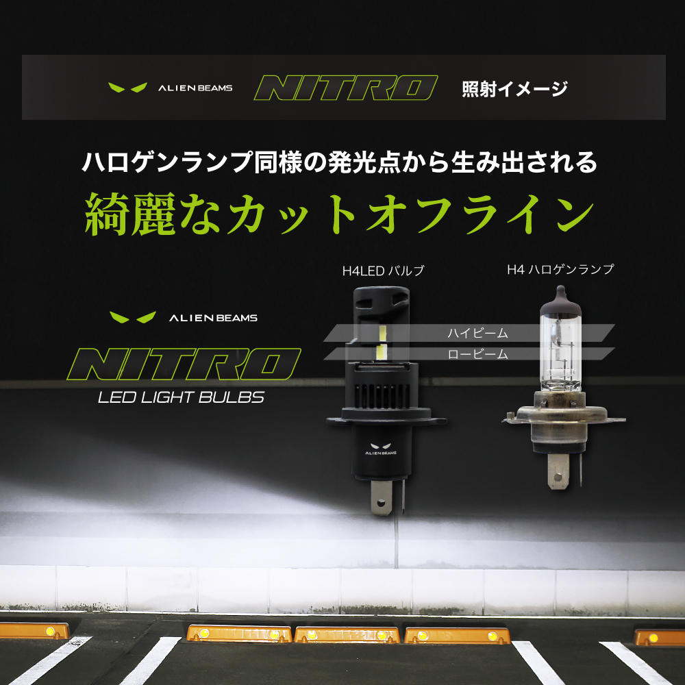 《ALIEN BEAMS》LEDヘッドライト フォグ HB4 車検対応 10000LM 6500K ホワイト バルブ 爆光タイプ 12V 静音 ファン 2個セット |  | 07