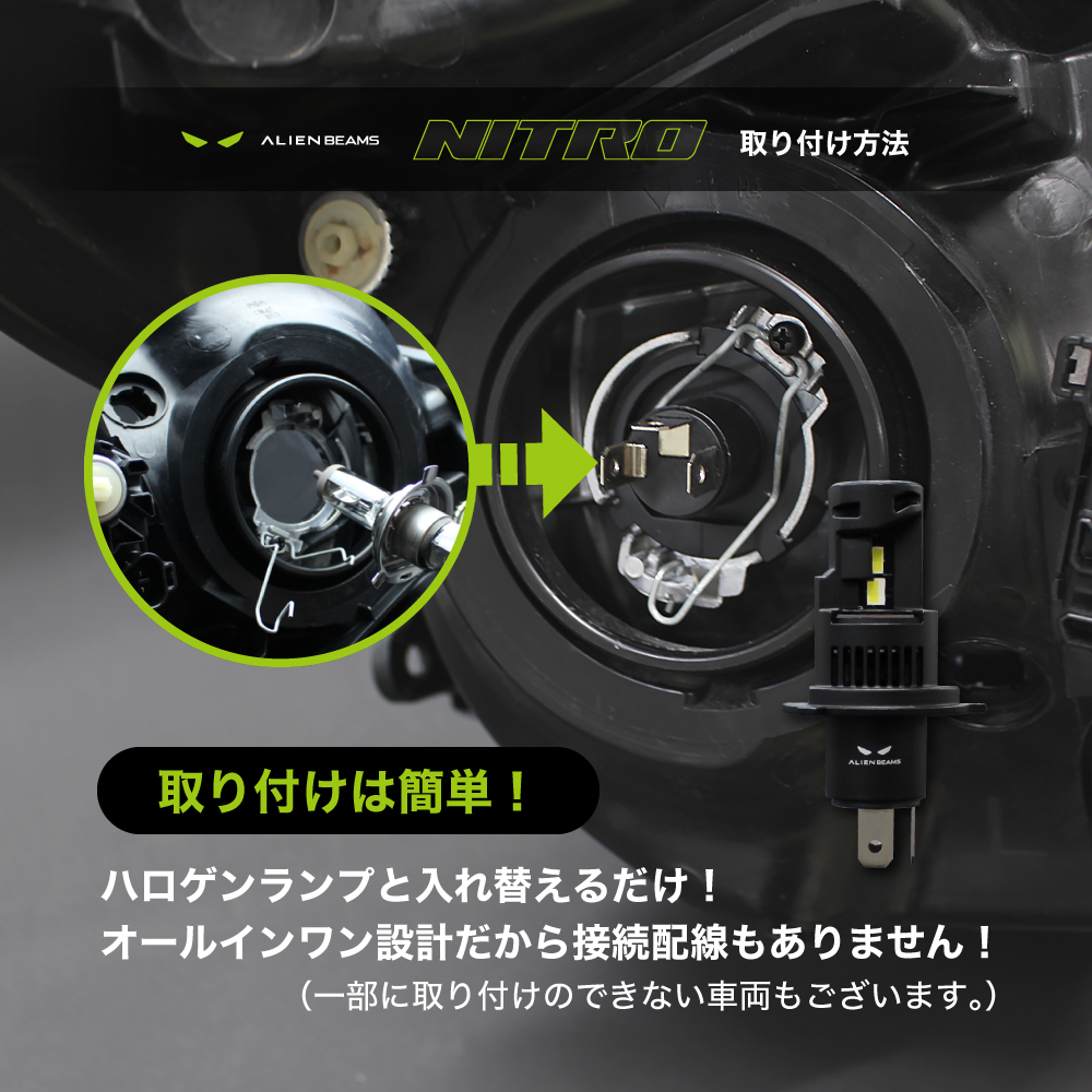 《ALIEN BEAMS》LEDヘッドライト フォグ HB4 車検対応 10000LM 6500K ホワイト バルブ 爆光タイプ 12V 静音 ファン 2個セット |  | 09