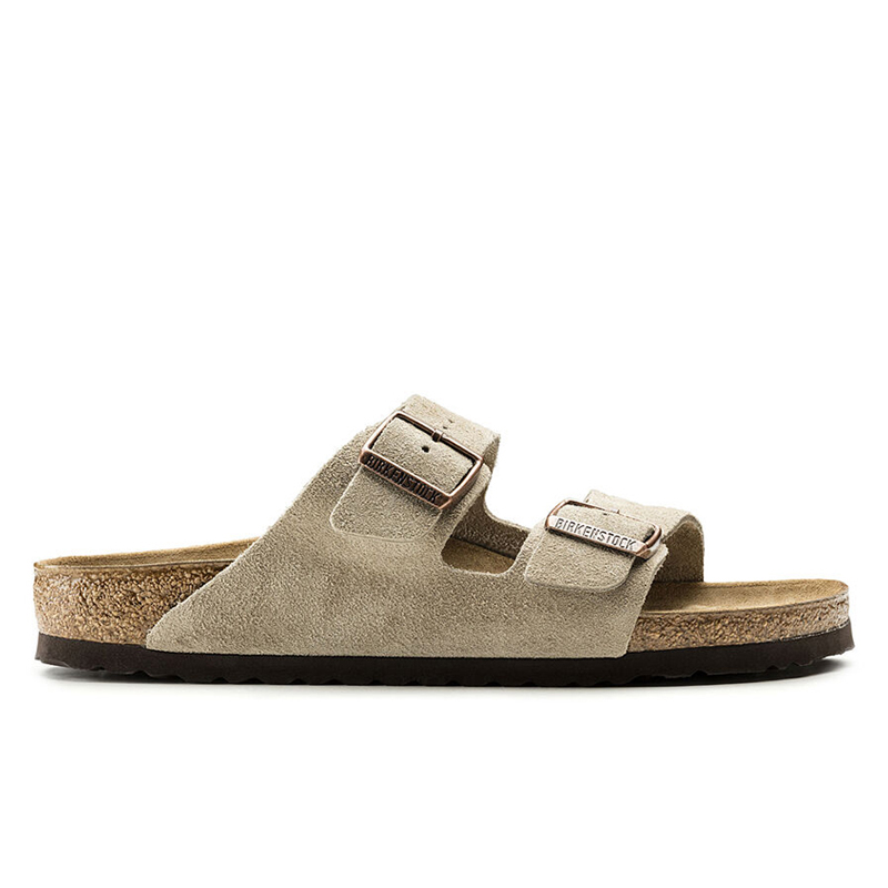 ビルケンシュトック アリゾナ スエードレザートープ BIRKENSTOCK Arizona Suede Leather Taupe レディース サンダル ナロー幅 0051463｜bostonclub｜02