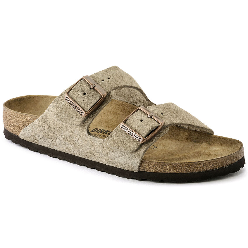 ビルケンシュトック アリゾナ スエードレザートープ BIRKENSTOCK Arizona Suede Leather Taupe レディース サンダル ナロー幅 0051463｜bostonclub｜03